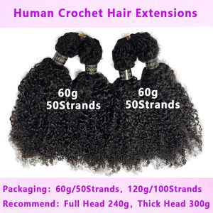 Extensiones de Cabello Afro Rizado Kinky Pre-Separadas para Crochet, Sin Nudos, con Micro Anillos y Lazos para Trenzas - Product Image 5