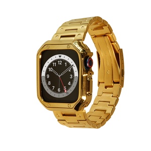 Correa de acero de metal pequeña de primera calidad para un ajuste perfecto para <span class=keywords><strong>Apple</strong></span> <span class=keywords><strong>Watch</strong></span> Correas de reloj de diseño moderno Correa duradera elegante y moderna - Product Image 1
