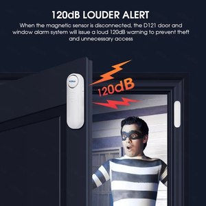 Sensore Wireless per Porte BSSY, Sistema di Allarme di Sicurezza con Telecomando, 120dB Antifurto Intelligente per Bambini, Armadietti e Casa - Product Image 4