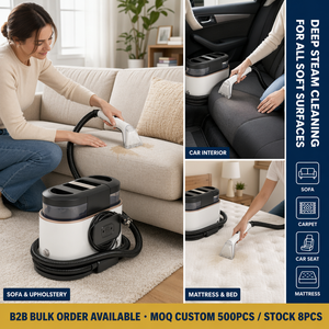 Aspiradora de Vapor Portátil para Hogar, Limpiador de Manchas Húmedas y Secas para Muebles y Alfombras, con Calentamiento Rápido - Product Image 3