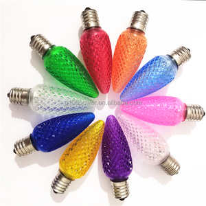 Christmas Holiday lights String Bulb C9 LED Light Bulbs Plastic Strawberry Decorative Outdoor Lighting