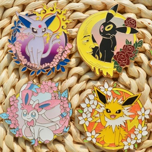 Nouvelle Broche Ronde en Métal Émaillé Elfes Mignons, Accessoire Épinglette Elfes, Emballée Séparément - Product Image 4