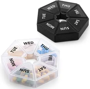 Portable Extra Large Weekly Pill Organizer For Medicine