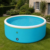 Petite piscine gonflable ronde de 6,6 pieds pour la détente familiale dans la cour