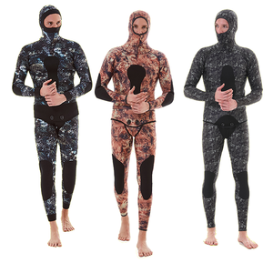 DIVESTAR 3mm 5mm Custom Neoprene Waterproof Breathable Wet Suit Men 2 Pieces Camo Spearfishing <strong>Wetsuit</strong> for <strong>Adult</strong> - Product Image 1