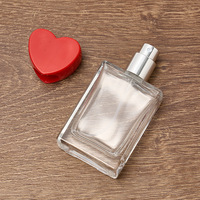 Botol Parfum Grosir 30ml Botol Sampel Parfum Kaca 50ml Botol Parfum Tutup Berbentuk Hati