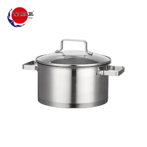 OEM粥面条汤22厘米24厘米食品级304不锈钢汤锅厨房用品不锈钢锅炊具套装