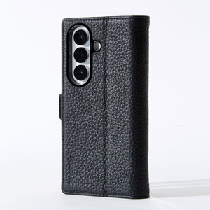 เคสใส่บัตรหนังแท้ดีไซน์ล่าสุด พร้อมฟิล์มกันรอยหน้าจอ สำหรับ Z Fold ผลิตจากโรงงาน OEM - Product Image 1