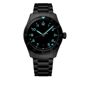 Automatic Mechanical GMT Watch for Men with Luminous Hands <b>Calendar</b> and Stainless Steel Bracelet for Daily Longinesing - Product Image 3
