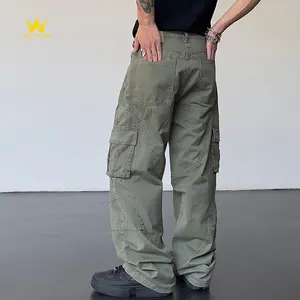 Pantaloni Cargo da uomo alla moda, pantaloni funzionali da esterno dal design unico supportano la personalizzazione