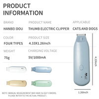 Tondeuse professionnelle rechargeable en acier inoxydable pour chiens et chats, coupe-ongles électrique pour petits animaux, faible bruit, poils d'animaux