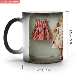 Frosted Black <b>Ceramic</b> <b>Mug</b> 11oz Heat Changing Tea Cup Eco Friendly Non Toxic Drinking Cup - Product Image 1
