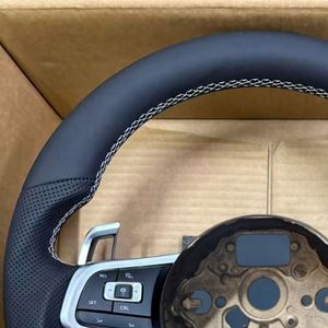 Volant en cuir pour Volkswagen <span class=keywords><strong>Golf</strong></span> 5 6 <span class=keywords><strong>7</strong></span> <span class=keywords><strong>7</strong></span>.5 MK6 MK7 R GTI GTE <span class=keywords><strong>GTD</strong></span> R Line Tiguan Passat Jetta Polo Scirocco - Product Image 6