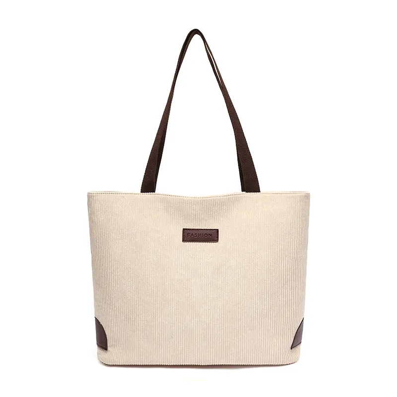 Beige Online Shopping Hot New Products Canvas Quality Woman Handbag Fashion 2022 New Design