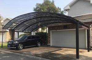 Abri de voiture en polycarbonate, garage simple, abri de voiture en aluminium/système de garage cantilever, abri de voiture <span class=keywords><strong>sur</strong></span> <span class=keywords><strong>mesure</strong></span> - Product Image 4