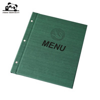 Protège-menu en cuir PU personnalisé avec reliure à vis dissimulée, prix professionnel pour restaurants, couleurs et textures personnalisables, impression interne facile