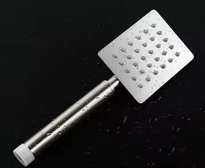 Robinet de douche à effet pluie chromé contemporain <span class=keywords><strong>Fixation</strong></span> à main Double poignée Laiton poli Céramique Pause douce Ensemble de douche à effet pluie - Product Image 6