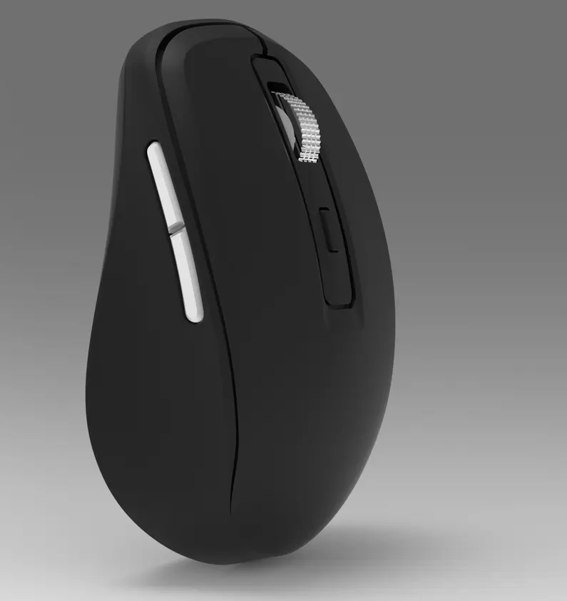 2 4G वायरलेस सही हाथ माउस यूएसबी वायरलेस चार्ज कार्यात्मक कार्यालय लैपटॉप डेस्कटॉप के लिए काले बटन स्थिति चूहे