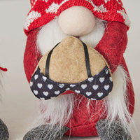 Lot de Poupées Gnomes de Noël Nordiques en Peluche, Ensemble Couple, Chapeau Pointu Tricoté à Rayures Cœur, Ornement de Table en Gros