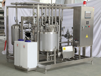 Pasteurisateur à plaques à trois sections, échangeur de chaleur, pasteurisateur instantané pour bière, lait, jus, fonctionnement automatique 500L-20000L/H