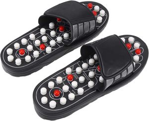 Sandales de réflexologie pour stimulation des points d'acupuncture, avec nœuds de massage des points d'acupuncture du pied, pression simulée par les doigts humains, pantoufles de massage des pieds - Product Image 5