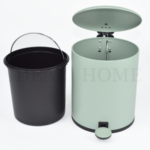 <span class=keywords><strong>Poubelle</strong></span> à pédale en acier inoxydable avec revêtement vert, plusieurs tailles disponibles, pour salle de bain - Product Image 2