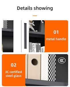 Metal Lockable <strong>2</strong>-Door Low-Profile Small Office <strong>Cabinet</strong> with Shelf, Small Size Space-Saving <strong>File</strong> Storage <strong>Cabinet</strong> for Home Office - Product Image 4