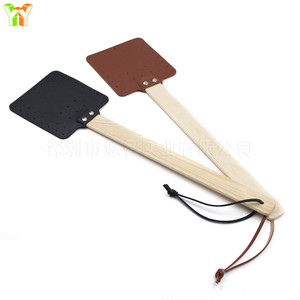 Livraison directe disponible pour les tapettes à moustiques en cuir, les tapettes à moustiques à long manche en bois, les tapettes à moustiques manuelles avec - Product Image 4