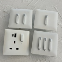 Interruptor de Luz de Pared para el Hogar 2026, Estándar del Reino Unido, 16A, Enchufe Universal USB-C, Acabado Blanco Mate Suave como la Piel de un Bebé, Moderno, Doble Polo