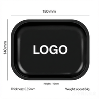 Plateau de service en métal avec couvercle, format mini 18*14 cm, impression de logo personnalisée, vente en gros d'usine