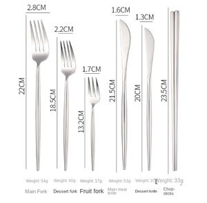 DFU81 SUS 304 Vente en gros de couverts de table, autres couverts, couteau, fourchette, cuillère miroir argentée, ensemble CN/GUA - Product Image 4