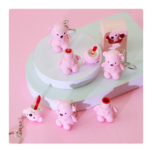 Porte-clés 2 en 1 Rouge à Lèvres Ours Brillant à Lèvres Hydratant et Vegan Cute Bear Brillant à Lèvres Hydratant <span class=keywords><strong>Pour</strong></span> Femmes - Product Image 6