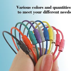 YIWANG - Llaveros de Cable de Acero Inoxidable de 150 mm con Cierre de Rosca y Recubrimiento Colorido - Product Image 5