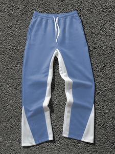 <span class=keywords><strong>Pantalon</strong></span> de Jogging Évasé Personnalisé Décontracté pour <span class=keywords><strong>Homme</strong></span>, Taille <span class=keywords><strong>Élastique</strong></span>, Style Patchwork, Streetwear Empilé - Product Image 6
