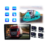 Wemaer camión 360 grados Cámara Monitor sistema DVR vehículo Cámara Video coche pájaro vista monitoreo 4 canales cámaras sistema para autobús