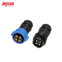 Connecteur d'alimentation circulaire M25 à 4 broches, mâle-femelle, 30A 300V IP67, auto-bloquant, installable sur site, étanche