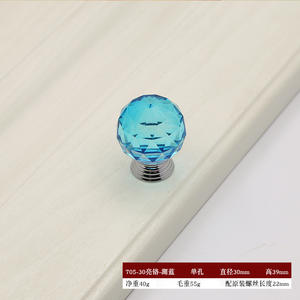 Exquisita manija redonda de cristal para armarios Cajón de metal y herrajes para muebles de puerta para armarios y cocinas - Product Image 4