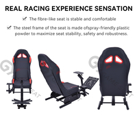 Simulateur de course GY041-2 pour PS5, cockpit pliable, siège réglable, cadre pliable complet, configuration de jeu de conduite, club sportif