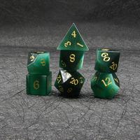 Jeu de société personnalisé Viridite Gem Dice 7PCS Dice Sets Donjons et Dragons