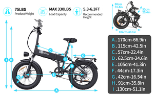 Ridstar H20Pro 20 Inch Foldable Bike Aluminum Frame 48V Lithium Battery 2000W Rear <b>Hub</b> Motor 31 MPH 7 Speed - Product Image 4