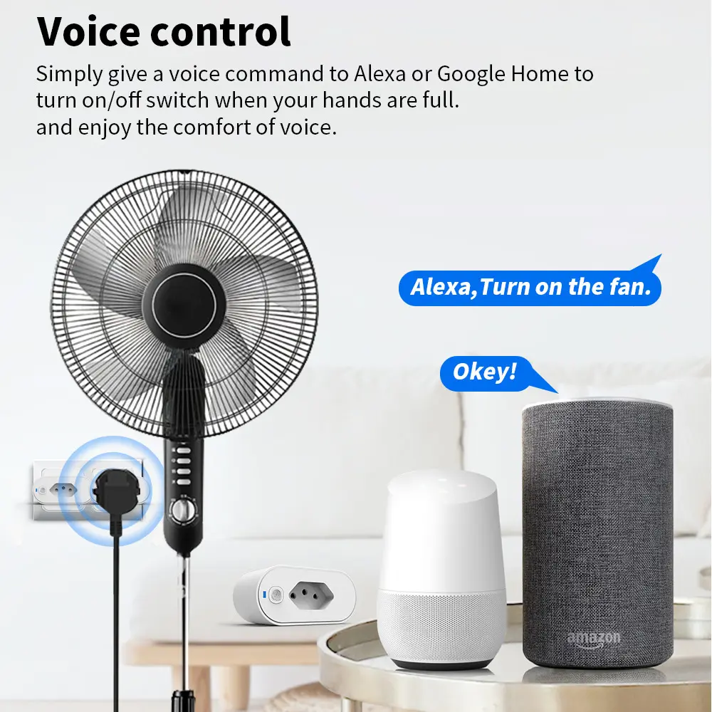 Versão Brasileira 16A Tuya Smart Wifi Tomada de Alimentação Trabalho com Alaxa Google Home Controle Remoto por Voz