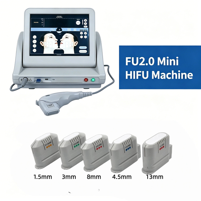 MINI HIFU 2.0 Face Lifting Machine SMAS Layer Tightening 3 or 5 Cartridges Wrinkle Removal Salon Beauty Device
