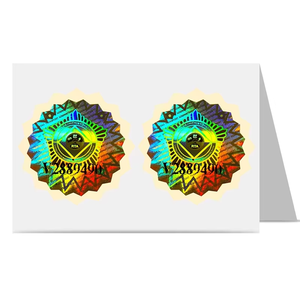 Đa màu sắc 3D <span class=keywords><strong>Hologram</strong></span> Sticker Pet Holographic giấy chứng nhận Nhãn - Product Image 3