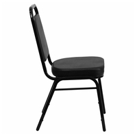 Chaise de banquet pliable empilable en vinyle noir et métal, design moderne durable, pour hôpital, maison, bureau, usage commercial