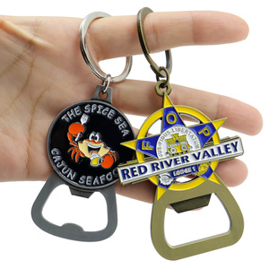 Оптовая Продажа Персонализированные креативные индивидуальные металлические гравированные подарочные брелки для пива открывалка для бутылок - Product Image 3