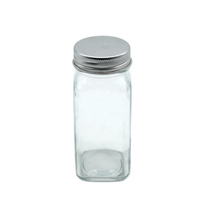 Bocaux à épices carrés transparents en verre de 120 ml pour <span class=keywords><strong>sel</strong></span>, poivre, cumin, piment, ail, oignon, cannelle en poudre, céleri, <span class=keywords><strong>sel</strong></span> - Product Image 6