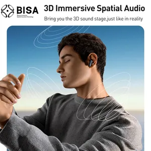 Casque sans fil Baseus <span class=keywords><strong>Bowie</strong></span> M2s ANC, écouteurs hybrides 5.3 avec réduction de bruit de -48 dB, prise en charge de l'audio spatial 3D - Product Image 3