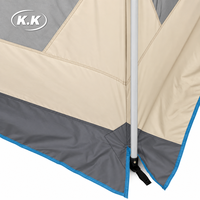 Tente de camping familiale instantanée Kawagebo Kamp (KK) avec écran intégré, résistante aux UV, imperméable et éclairée, avec bâche de protection complète