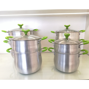 Marmite à soupe avec cuiseur vapeur, fond à induction, ensemble de batterie de cuisine, marmite en aluminium, couscoussier - Product Image 2