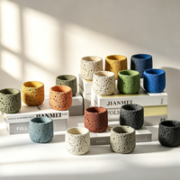 Ensemble cadeau de diffuseur de bougie en céramique parfumée de luxe avec logo personnalisé, fabrication artisanale créative, pots à bougie vides parfumés à faire soi-même